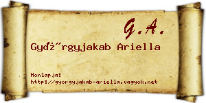 Györgyjakab Ariella névjegykártya